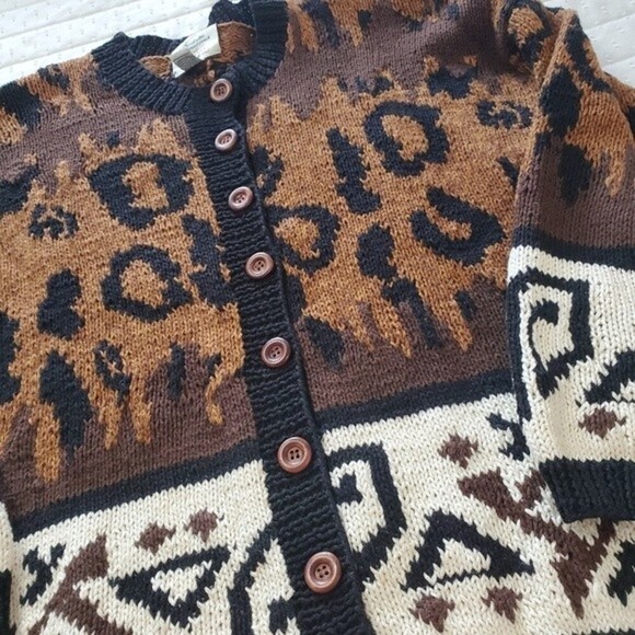 Express Handknitted International Vtg Sweater - Cardigan - Fall Inspired 🍁🎃 - Picture 7 of 9